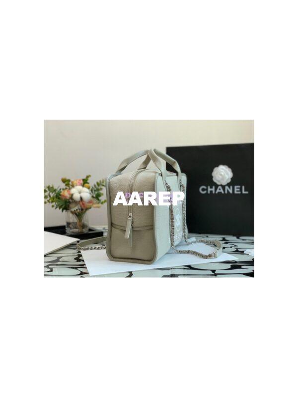 Replica Chanel Bowling Mixed Fibers & Woolen Deauville Bowling Bag A92749 Grey 12