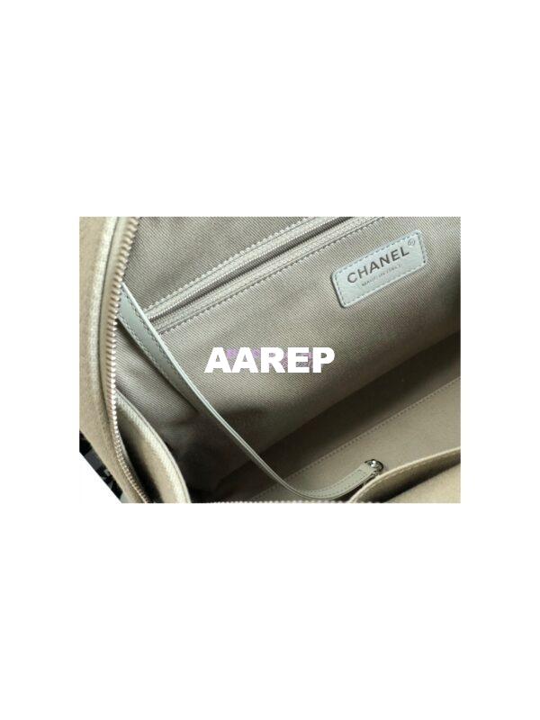 Replica Chanel Bowling Mixed Fibers & Woolen Deauville Bowling Bag A92749 Grey 15