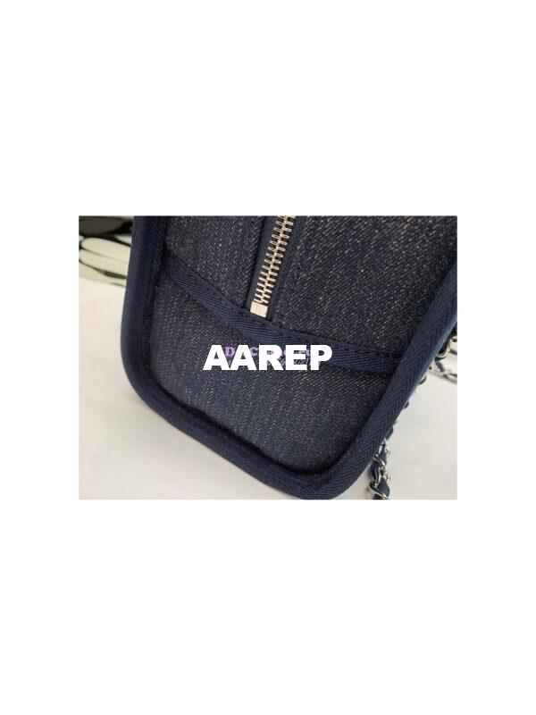 Replica Chanel Bowling Mixed Fibers & Woolen Deauville Bowling Bag A92749 Blue 4