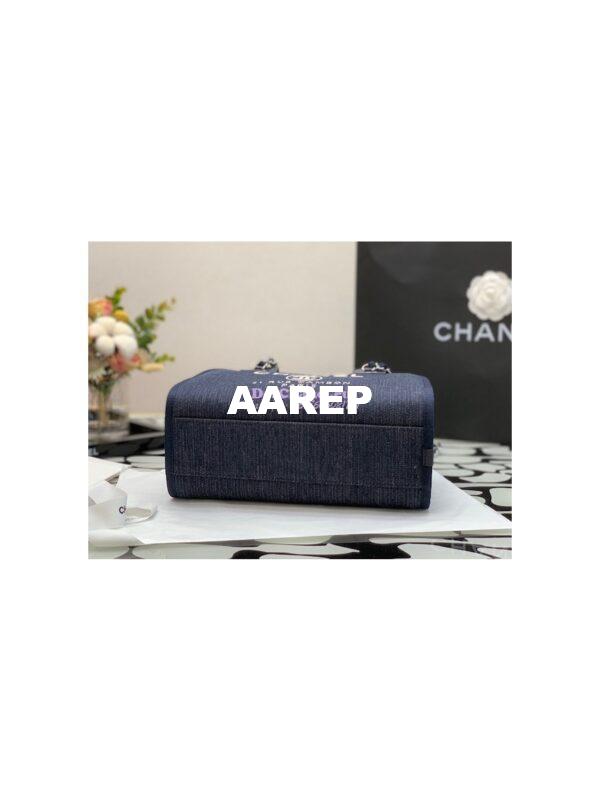 Replica Chanel Bowling Mixed Fibers & Woolen Deauville Bowling Bag A92749 Blue 9