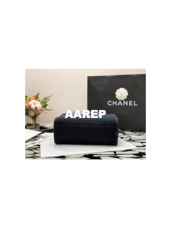 Replica Chanel Bowling Mixed Fibers & Woolen Deauville Bowling Bag A92749 Black 7