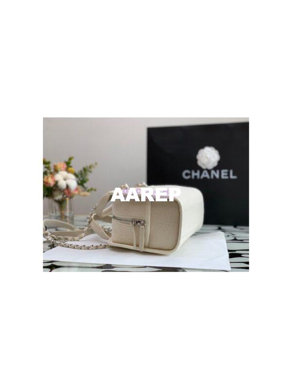 Replica Chanel Bowling Mixed Fibers & Woolen Deauville Bowling Bag A92749 Beige 4