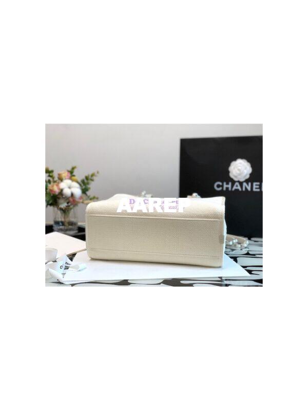 Replica Chanel Bowling Mixed Fibers & Woolen Deauville Bowling Bag A92749 Beige 14