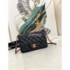 Replica Chanel Quilted Mini Classic Flap Black Caviar Bag with Pink Gold Hardware