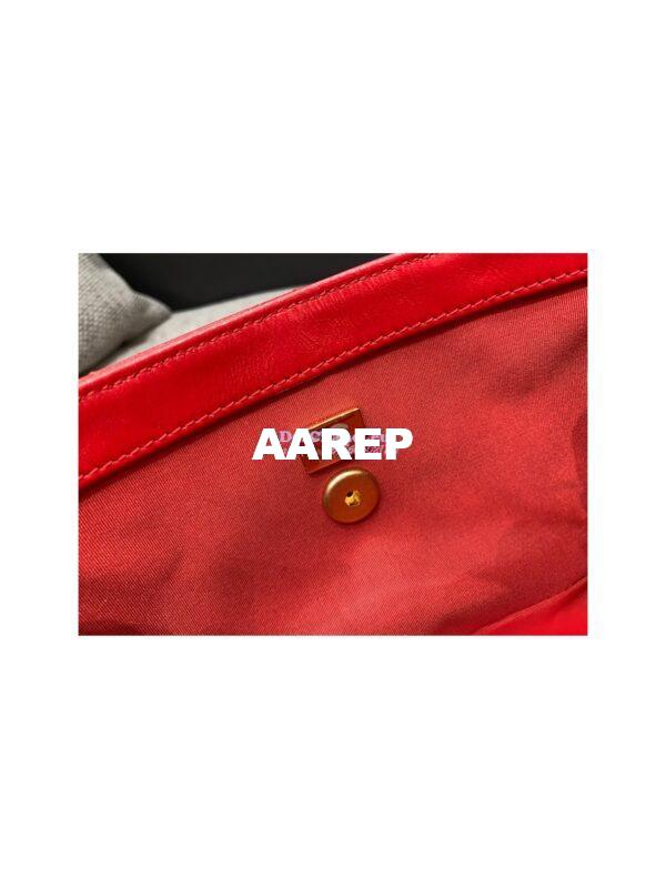 Replica Chanel Mini Pearl Flap Bag AS3000 AS3001 in Red Calfskin 19
