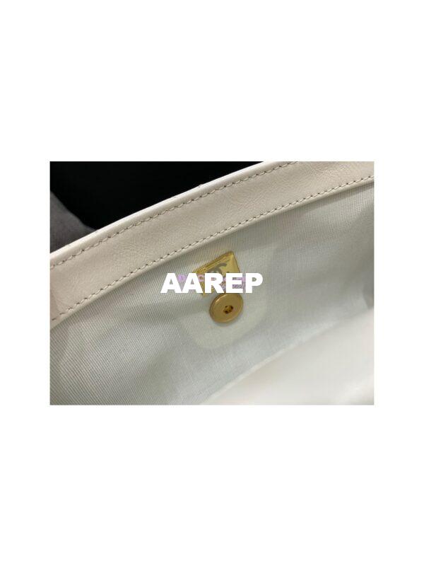 Replica Chanel Mini Pearl Flap Bag AS3000 AS3001 in White Calfskin 11