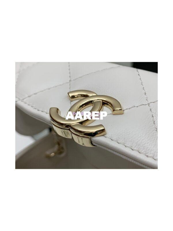 Replica Chanel Lambskin Small Box Bag AS2877 White 6