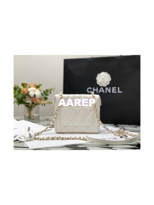 Replica Chanel Lambskin Small Box Bag AS2877 White 9