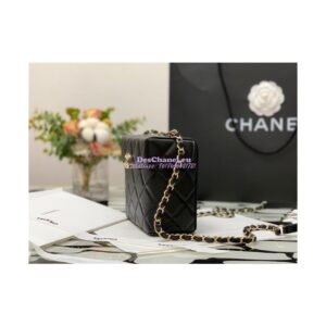 Replica Chanel Lambskin Small Box Bag AS2877 Black 2
