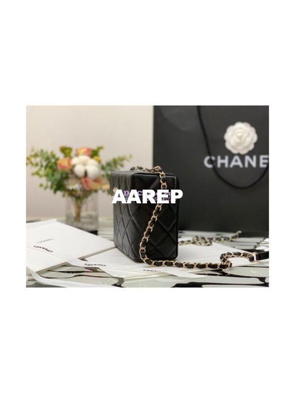 Replica Chanel Lambskin Small Box Bag AS2877 Black 2