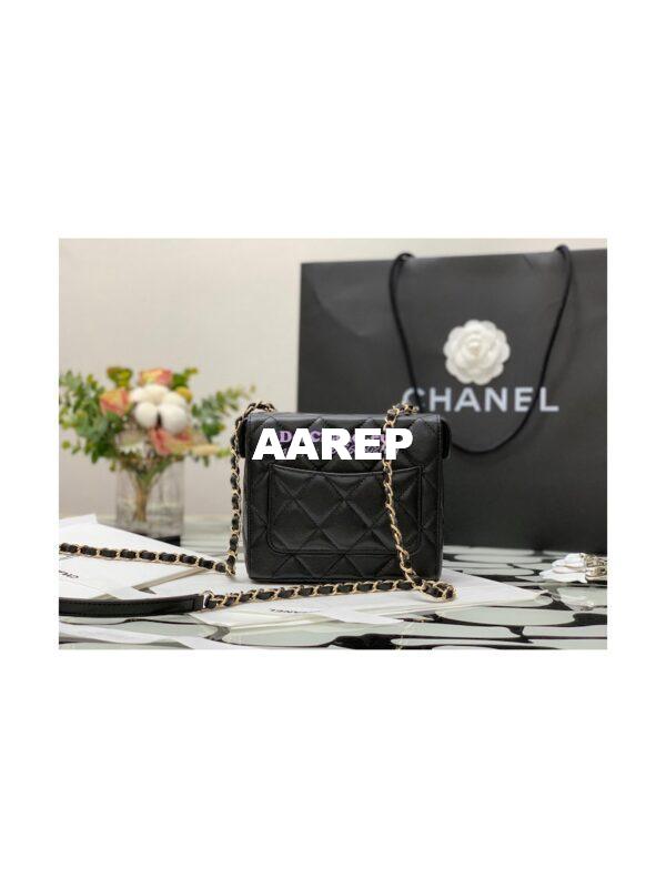 Replica Chanel Lambskin Small Box Bag AS2877 Black 4