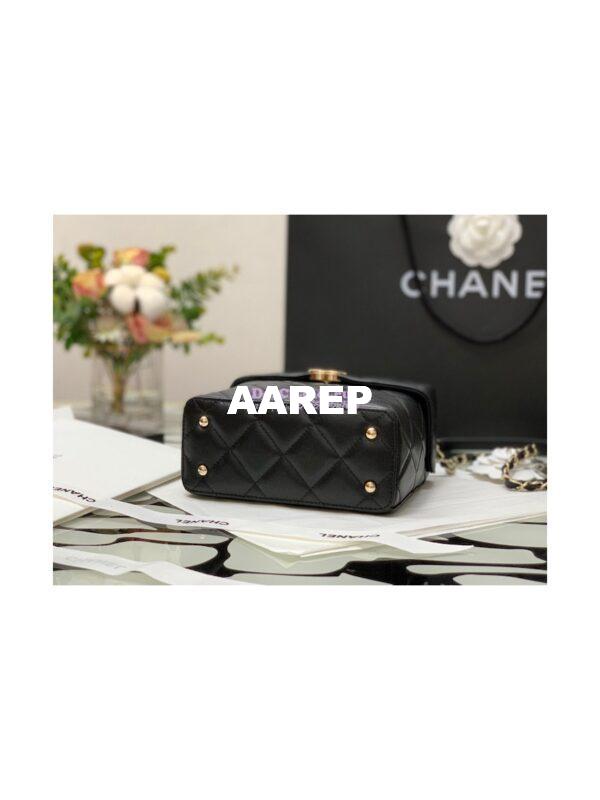 Replica Chanel Lambskin Small Box Bag AS2877 Black 5