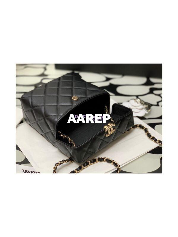 Replica Chanel Lambskin Small Box Bag AS2877 Black 6