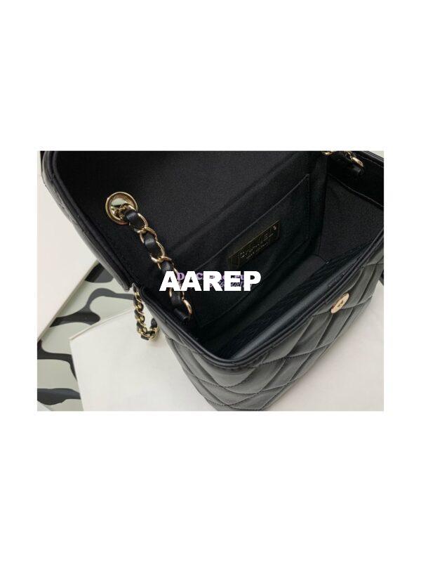 Replica Chanel Lambskin Small Box Bag AS2877 Black 7
