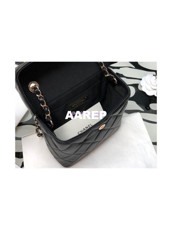 Replica Chanel Lambskin Small Box Bag AS2877 Black 9