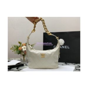 Replica Chanel Calfskin Hobo Bag AS2910 White 2
