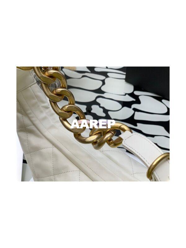 Replica Chanel Calfskin Hobo Bag AS2910 White 7