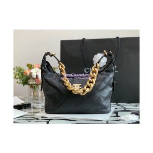 Replica Chanel Calfskin Hobo Bag AS2910 Black