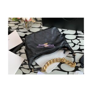 Replica Chanel Calfskin Hobo Bag AS2910 Black 2