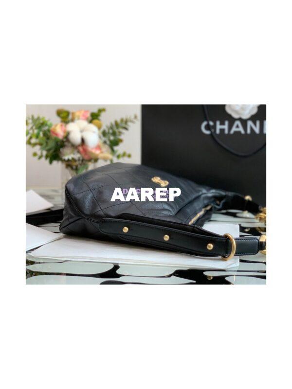 Replica Chanel Calfskin Hobo Bag AS2910 Black 4
