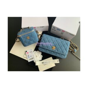 Replica Chanel WOC With CC Details On Strap AP1450 Denim