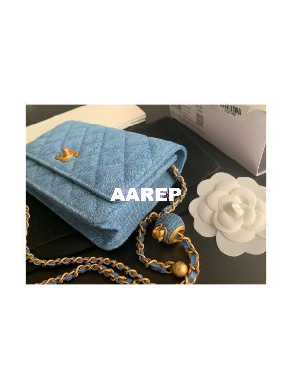 Replica Chanel WOC With CC Details On Strap AP1450 Denim 4