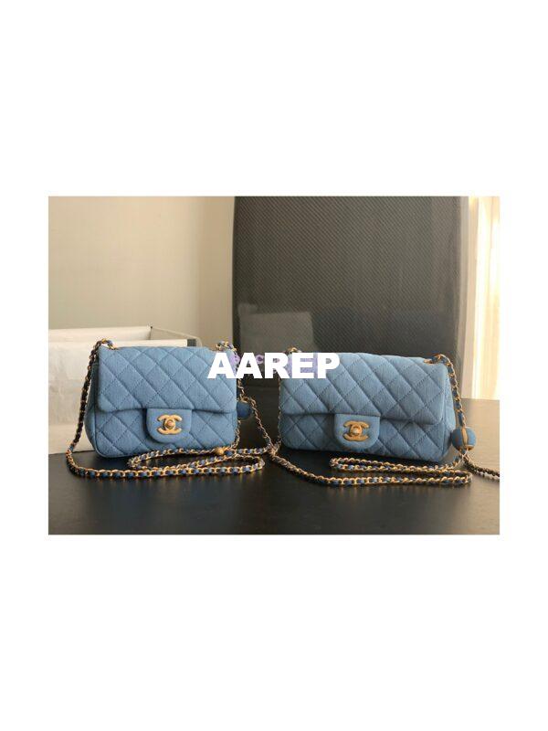 Replica Chanel Charm Strap Flap Bag AS1786 Denim