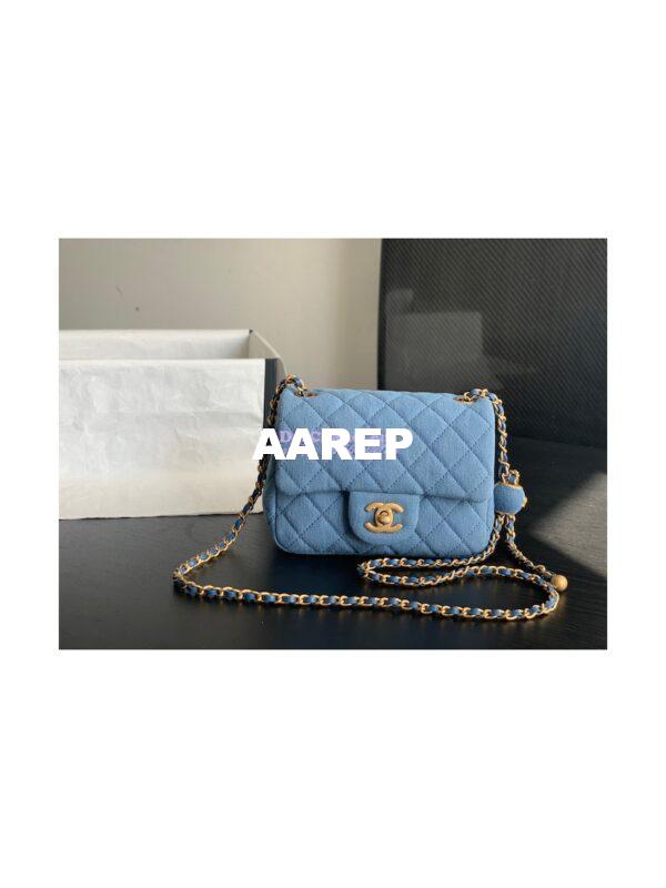 Replica Chanel Charm Strap Flap Bag AS1786 Denim 3