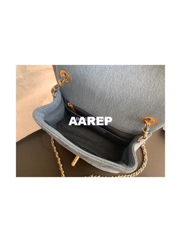 Replica Chanel Charm Strap Flap Bag AS1786 Denim 10