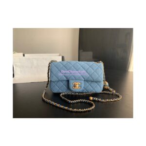Replica Chanel Charm Strap Flap Bag AS1787 Denim