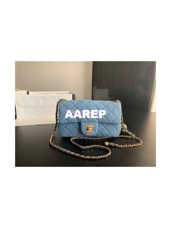 Replica Chanel Charm Strap Flap Bag AS1787 Denim