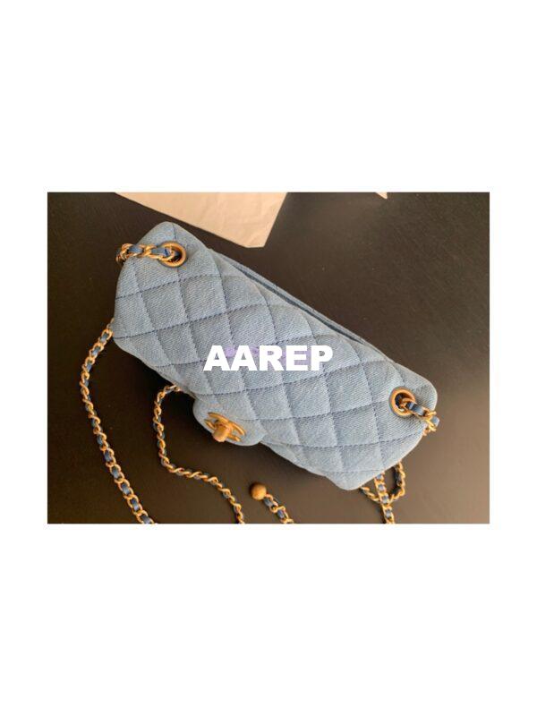 Replica Chanel Charm Strap Flap Bag AS1787 Denim 3