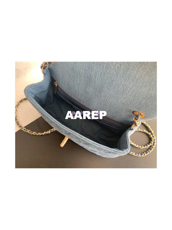 Replica Chanel Charm Strap Flap Bag AS1787 Denim 6