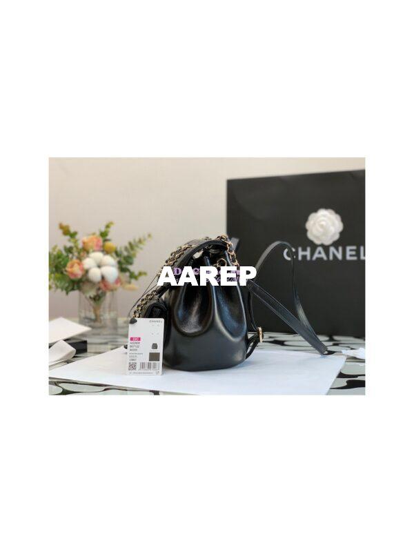 Replica Chanel 22K Mini Duma Backpack in Aged Calfskin AS2908 Black 4