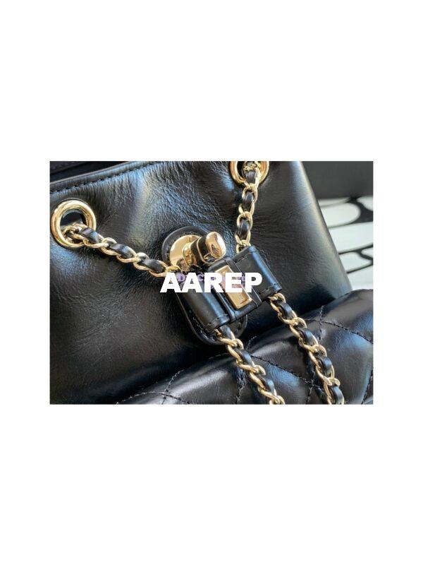 Replica Chanel 22K Mini Duma Backpack in Aged Calfskin AS2908 Black 6