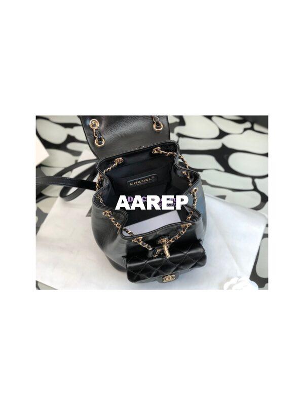 Replica Chanel 22K Mini Duma Backpack in Aged Calfskin AS2908 Black 10