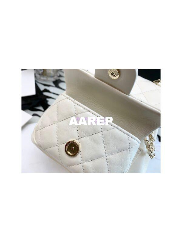 Replica Chanel 22K Mini Duma Backpack in Aged Calfskin AS2908 White 6