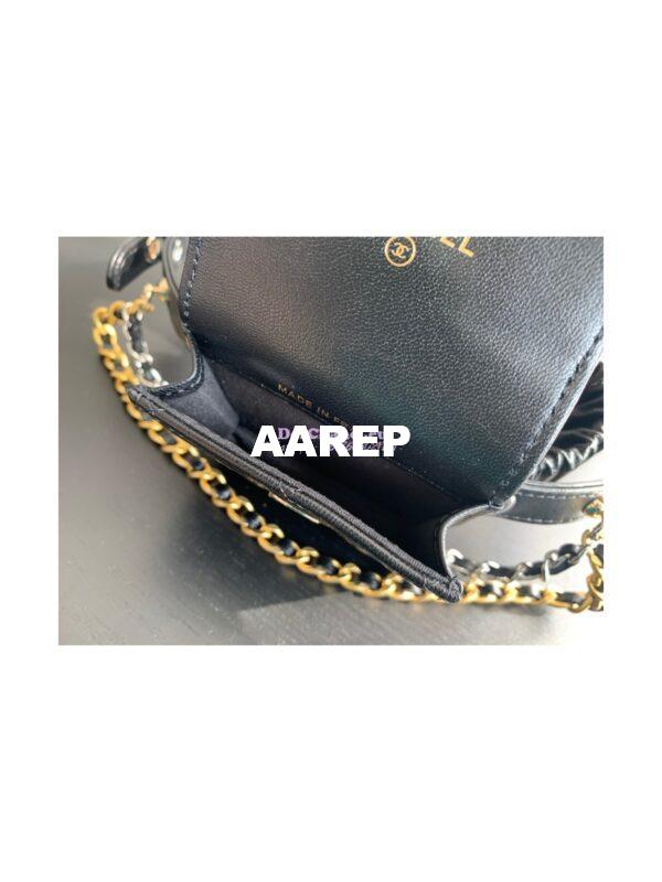 Replica Chanel Airpod Case in Black Goatskin AP2553 9