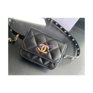 Replica Chanel Belt Bag in Black Goatskin AP2549 2