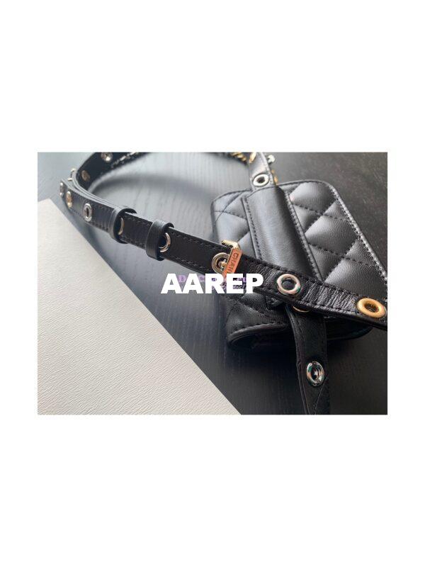 Replica Chanel Belt Bag in Black Goatskin AP2549 6