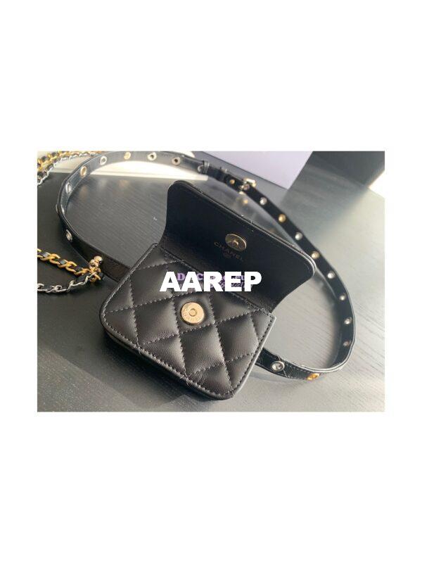 Replica Chanel Belt Bag in Black Goatskin AP2549 8