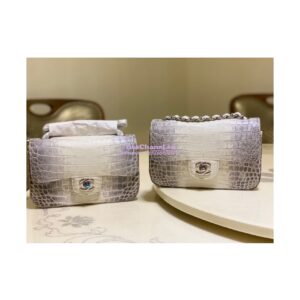Replica Chanel Crocodile Himalayan Leather Small 20cm Classic Flap CF Bag 11