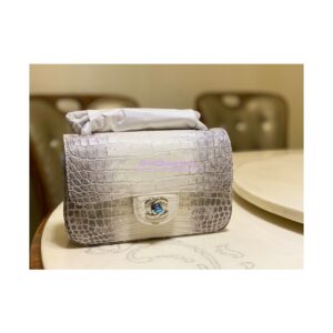 Replica Chanel Crocodile Himalayan Leather Small 20cm Classic Flap CF Bag 11 2