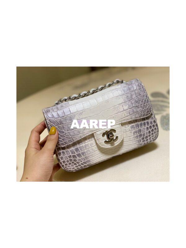 Replica Chanel Crocodile Himalayan Leather Small 20cm Classic Flap CF Bag 11 4