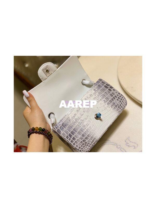 Replica Chanel Crocodile Himalayan Leather Small 20cm Classic Flap CF Bag 11 10