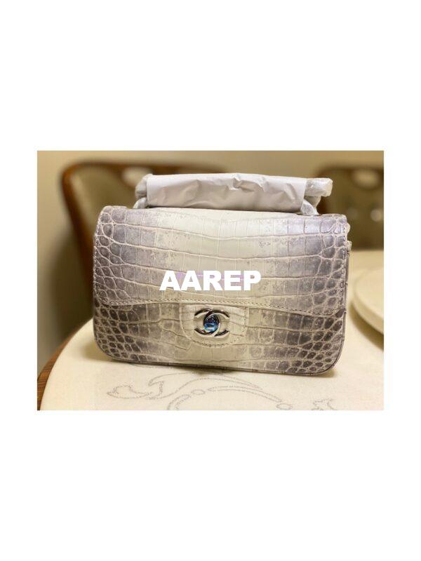 Replica Chanel Crocodile Himalayan Leather Small 20cm Classic Flap CF Bag 11 13