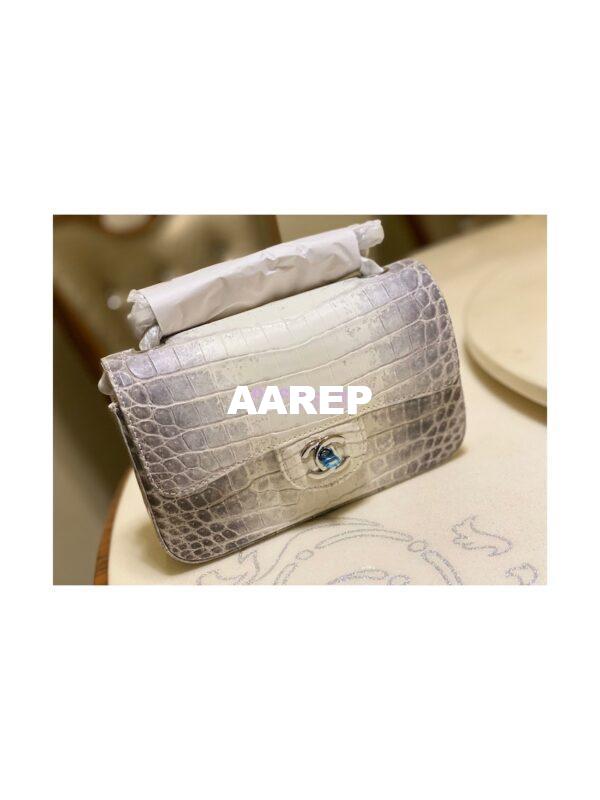 Replica Chanel Crocodile Himalayan Leather Small 20cm Classic Flap CF Bag 11 14