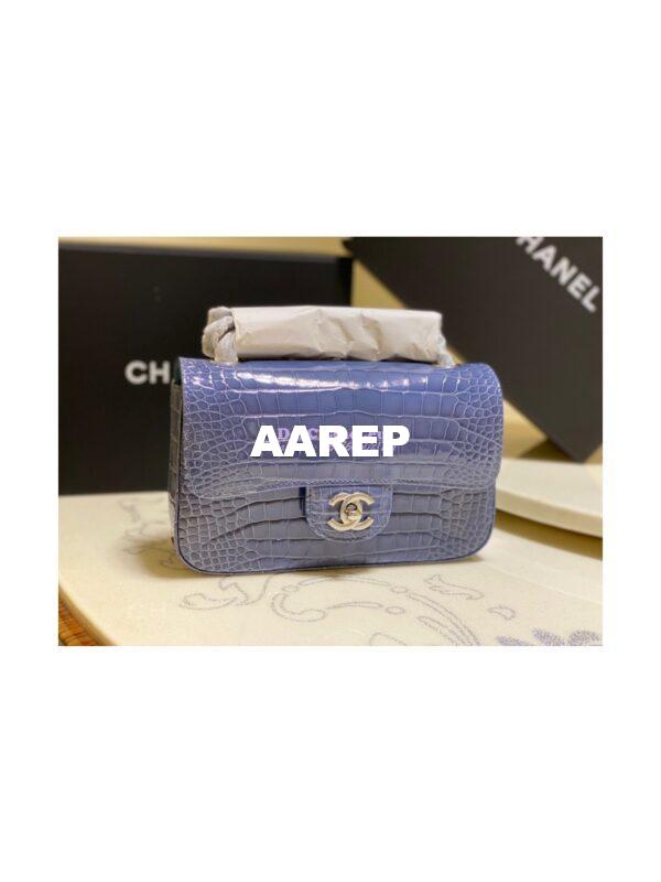 Replica Chanel Alligator Leather Small 20cm Classic Flap CF Bag 10