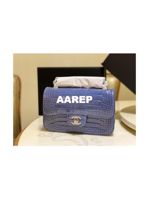 Replica Chanel Alligator Leather Small 20cm Classic Flap CF Bag 10 2