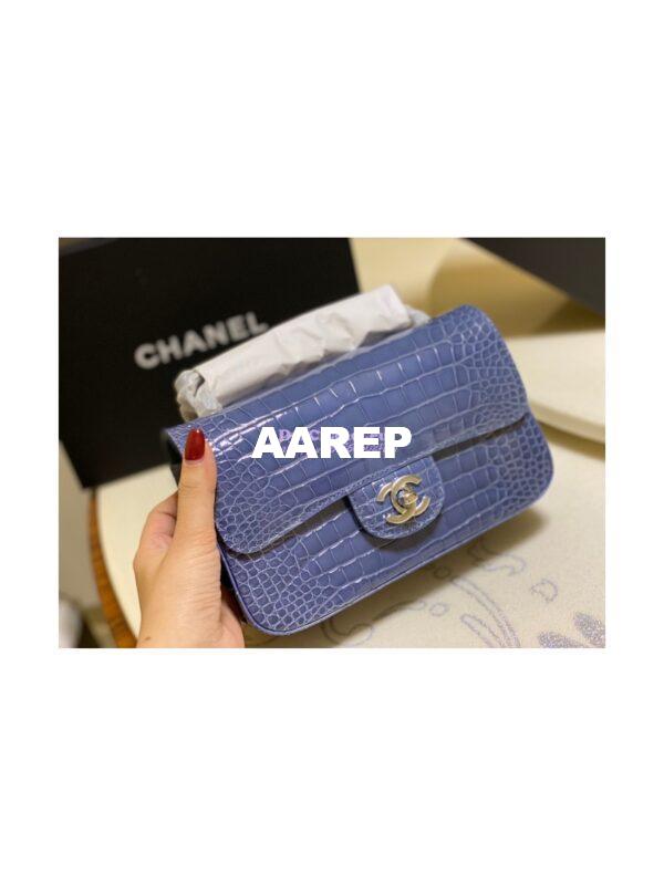 Replica Chanel Alligator Leather Small 20cm Classic Flap CF Bag 10 3
